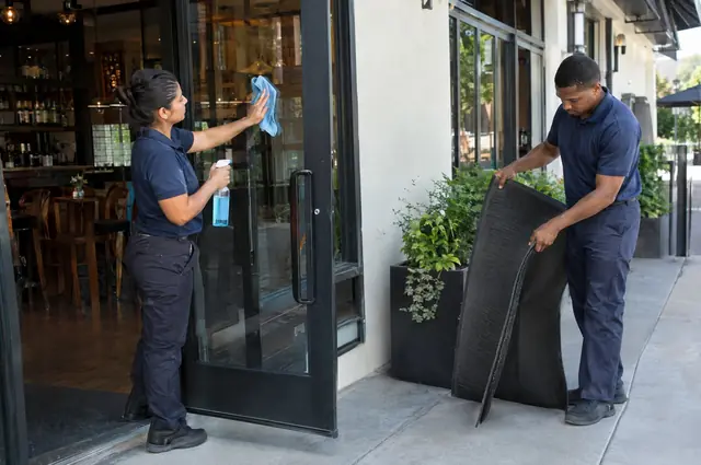 Storefront Windows and Sidewalks